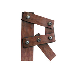 Wooden Planks 3D Lettering or Alphabet