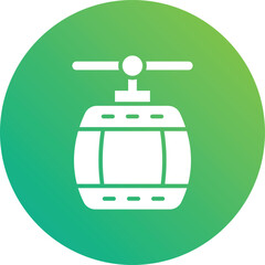 Cable Car Vector Icon Design Illustration