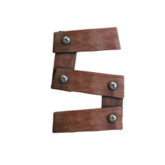 Wooden Planks 3D Lettering or Alphabet