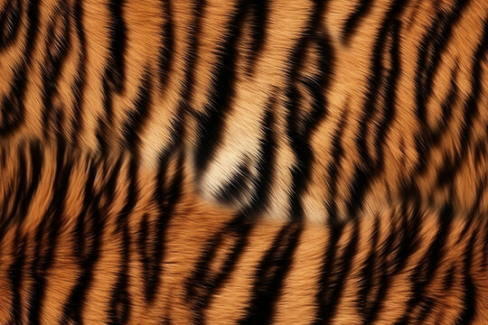 Tiger animal fur perfect seamless repeating pattern. Generative ai