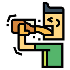 drinking filled outline icon style