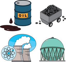 エネルギー資源セット © Mono