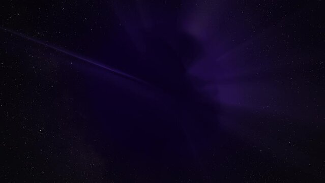 Abstract violet glow sphere, science background. Digital technology planet structure in space, 4k