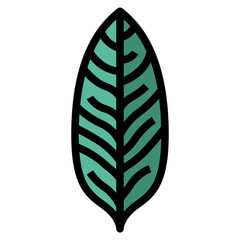 leaves filled outline icon style
