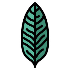 leaves filled outline icon style