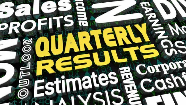 Quarterly Results Sales Profits Earnings Business Update Report 3d Animation