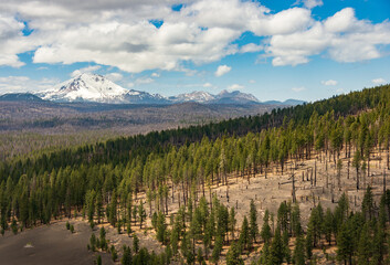 Overlook from the Volcanic Cone at Lassen Volcanic National Park