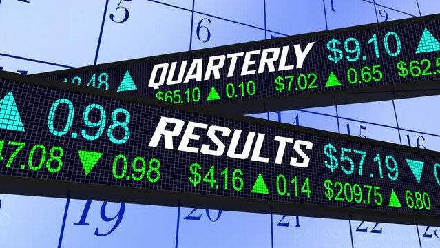 Quarterly Results Company Income Profits Sales Update Report 3d Animation