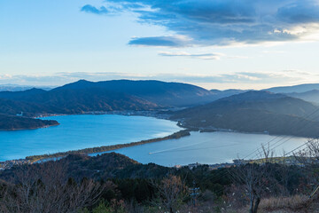 日本　京都府宮津市にある成相山パノラマ展望台から見える天橋立