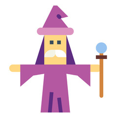 wizard flat icon style