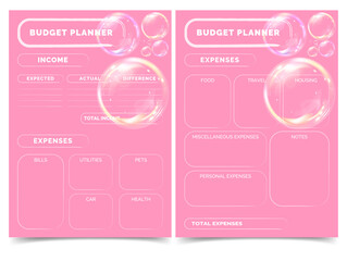 Set of minimalistic planners. Daily, weekly, monthly planner template. A cute and simple printable to-do list. Design in purple colors.