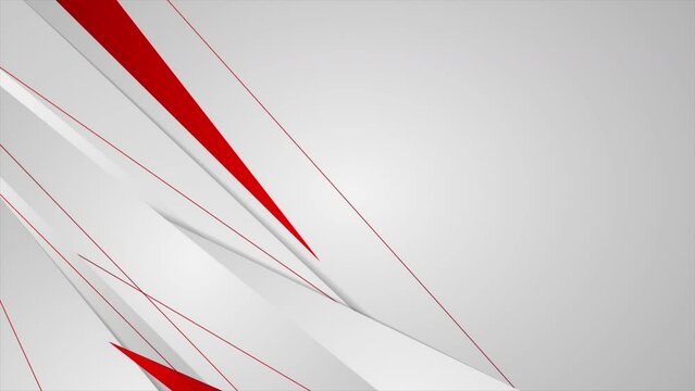 High contrast red and grey abstract corporate background. Seamless looping motion design. Video animation Ultra HD 4K 3840x2160
