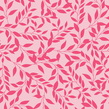 Leaves endless seamless pattern background