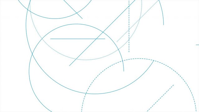 Blue white minimal lines abstract futuristic tech background. Seamless looping motion design. Video animation Ultra HD 4K 3840x2160