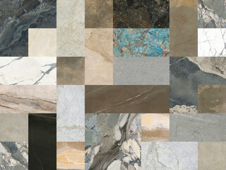 Creative pattern stone ceramic wallpaper design. Natural stones marbles