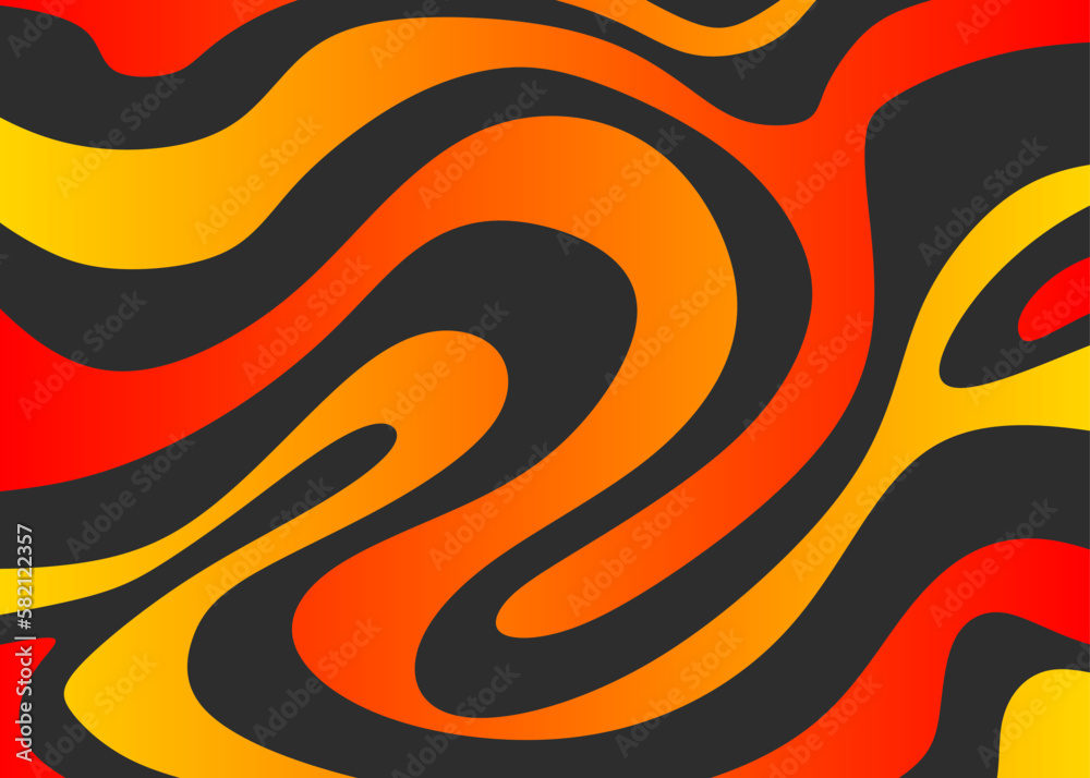 Poster abstract background with gradient color wavy line pattern