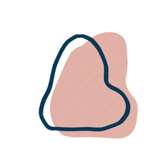 aesthetic shape nude pink aesthetic hearted shape with navy blue aesthetic frame file ai