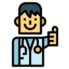 doctor filled outline icon style