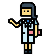 nurse filled outline icon style
