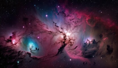 Obraz na płótnie Canvas Nebula in deep space, ade with generative ai