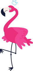 Funny flamingo character
