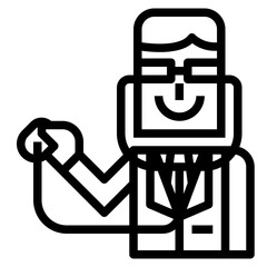 doctor line icon style