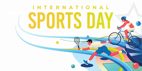 Sports Illustration Vector. Sports Day Illustration. Graphic Design for poster, banners, and flyer