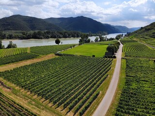 Danube long distance cycling way in Austria
