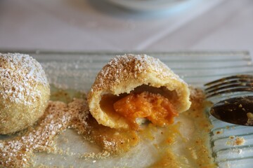 Apricot dumplings (Marillenknodel)