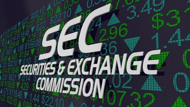 SEC Securities and Exchange Commission Stock Trade Regulation 3d Animation