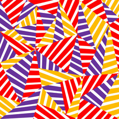 Obraz premium Abstract background with colorful triangular stripes pattern