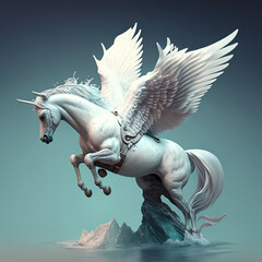 Illustration of Pegasus. Generative AI.