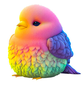 Cute Soft Squishmallow Kawai Bird Animal - Generative AI