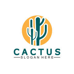 Fototapeta na wymiar Cactus Logo Template Design Vector, Design Concept, Creative Symbol, Icon
