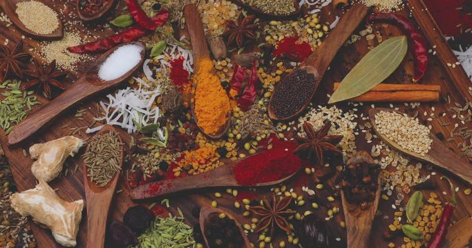 Spices background.