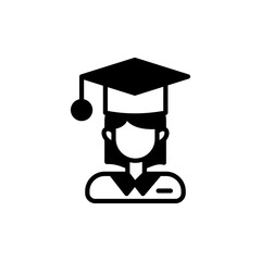 Female Student icon in vector. illustration