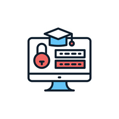 Online Registration icon in vector. illustration