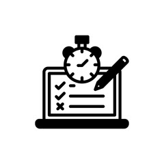 Online Exam icon in vector. illustration