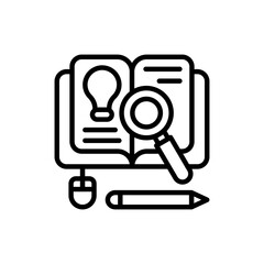 Search of Knowledge icon in vector. illustration