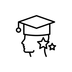 Wisdom icon in vector. illustration