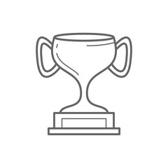 doodle trophy award icon, retro style