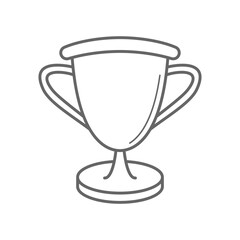 doodle trophy award icon, retro style