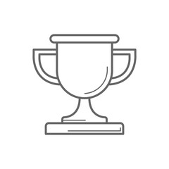 doodle trophy award icon, retro style