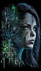 Head floating over into data / datenkopf