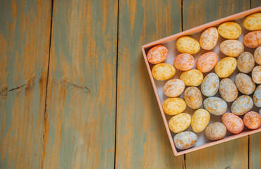 Eggs colored. 