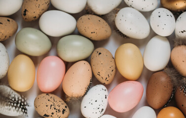 easter eggs on a table