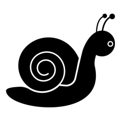 Snail mollusc icon black color vector illustration image flat style
