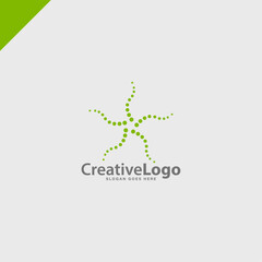 abstract geometric dot circle spiral logo company business