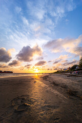 Fototapeta premium sunset on the beach on Sullivan's Island, SC 