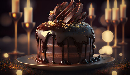 chocolate cake, generative Ai